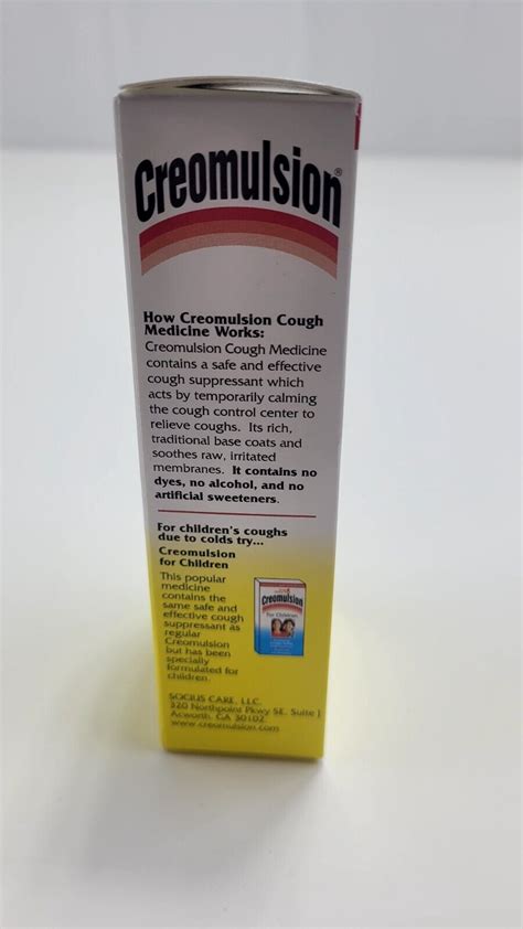 Creomulsion Cough Medicine Adult Formula 4fl Oz Original Ebay