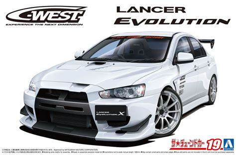 1 24 Scale Aoshima Mitsubishi C WEST CZ4A Lancer Evolution X Evo10