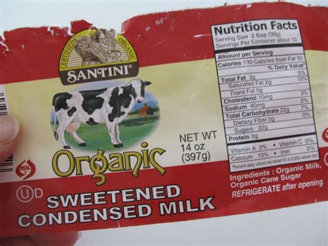 Condensed Milk Nutrition Facts Label | Blog Dandk