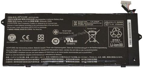 Acer 3 CELL POLYMER 3950MAH Laptop Battery KT 00304 001 763935850842 EBay