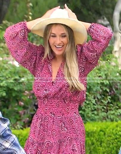 Wornontv Rachels Pink Printed Smocked Waist Dress On The Bachelorette Rachel Recchia