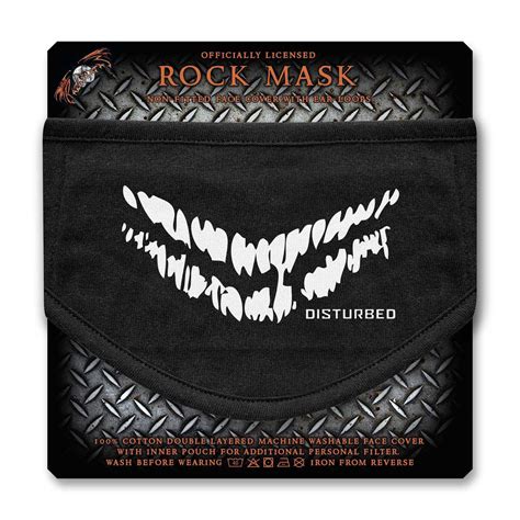 Disturbed 'Smile' (Black) Face Mask