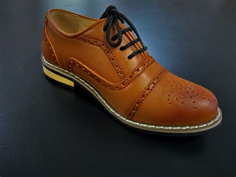 Oxford Boys Shoes Brown Little Giants Ltd