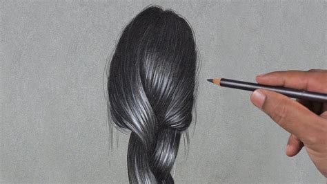 How To Draw Realistic And Shiny Hairs Step By Step Tutorial Youtube