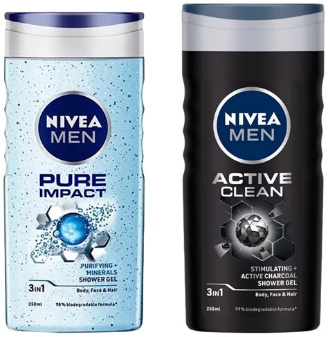 Buy Nivea Men Shower Gel Active Clean Body Wash Men Ml And Nivea