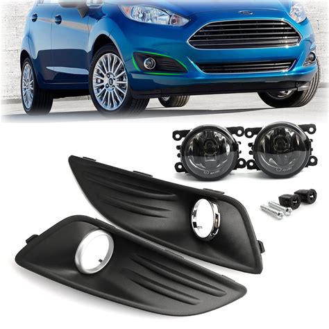 Pcs For Ford Fiesta Front Bumper Fog Lights Cover Grille