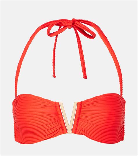 Vicenza Bandeau Bikini Top In Red Heidi Klein Mytheresa