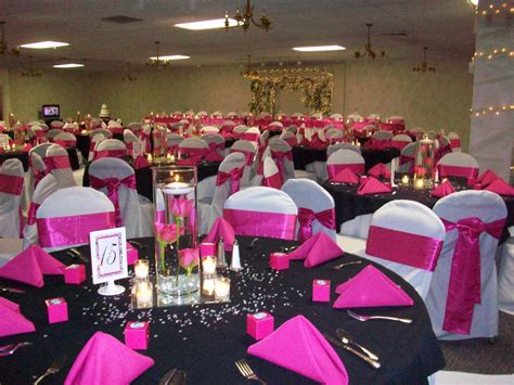 Black And Pink Birthday Table Decorations Birthday Party Centerpieces