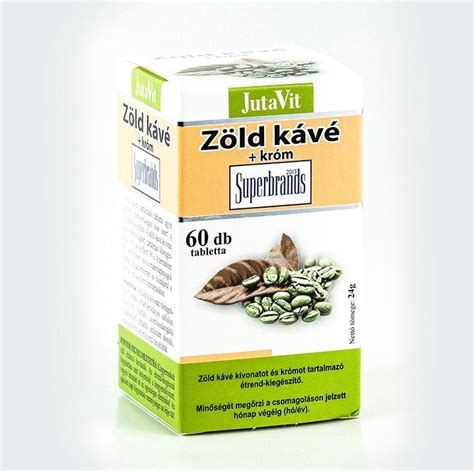 JUTAVIT ZÖLD KÁVÉ tabletta 60 DB Medicinanet hu gyógyszert