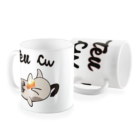 Caneca Teu Cu Gato Meme Animado Engracado Elo