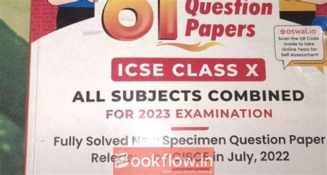 Buy Oswal Icse Sample Questions Paper Bookflow