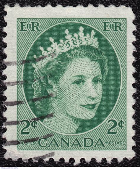 2¢ Elizabeth II 1954, Queen Elizabeth II - Canada - Stamp - 1480