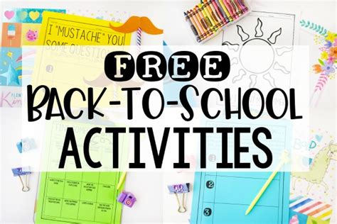 Free Back To School Activities For Grades 3 5