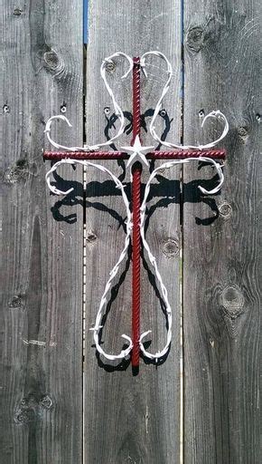 Barbed Wire Cross With Rebar By Custombarbedwireshop On Etsy Barbed