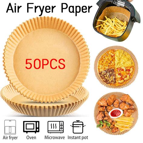 Pcs Disposable Air Fryer Papers Round Non Stick Oil Proof Oven