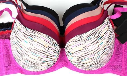 Plus-Size Lace Bras (6-Pack) | Groupon Goods