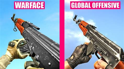 Counter Strike Global Offensive Vs Warface Weapons Comparison Youtube