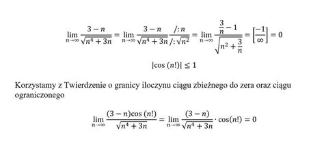 Oblicz granicę tex lim n to infty frac 3 n cos n sqrt 2 n