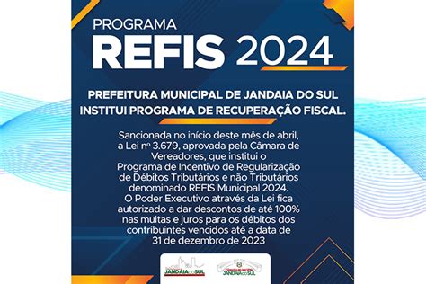 Refis Prefeitura De Jandaia Institui Programa De Recupera O