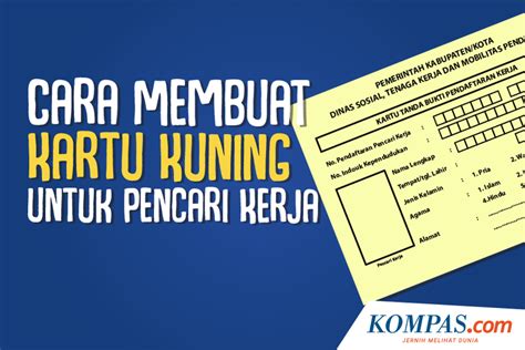 Cara Membuat Kartu Kuning Di Disnaker Dan Online Untuk Melamar Kerja