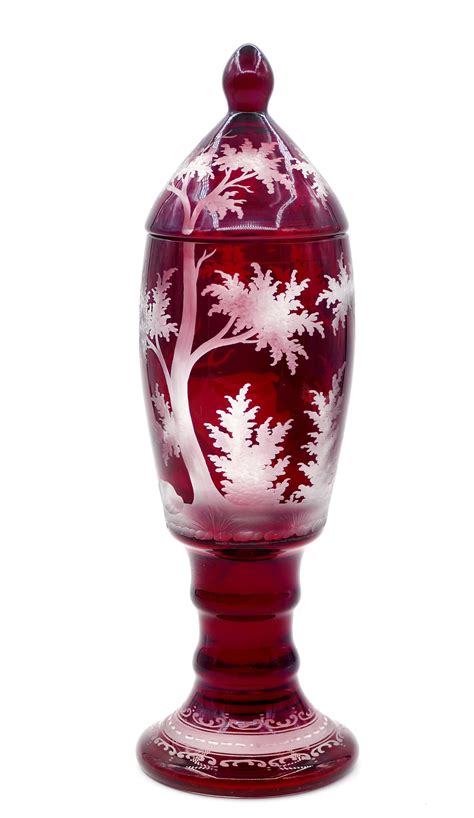 Vintage Bohemian Ruby Bocal 1920s At 1stdibs