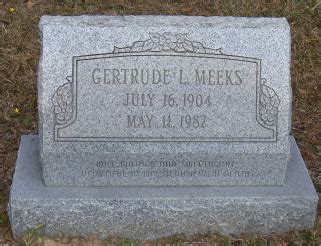 Gertrude Mable Thompson Meeks Memorial Find A Grave