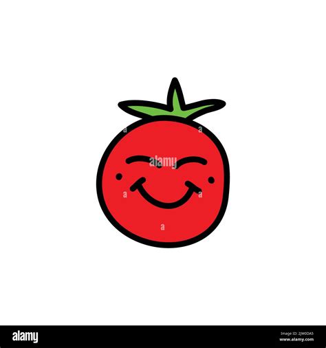 Cartoon Red Tomato Smiling Happy Hi Res Stock Photography And Images