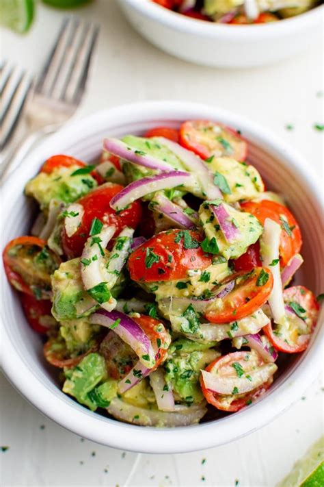 Simple And Fresh Tomato Avocado Salad