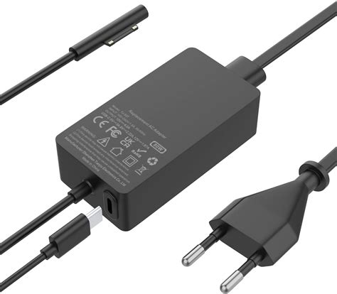 W Chargeur Surface Pro Adaptateur De Surface Avec Port Usb C W