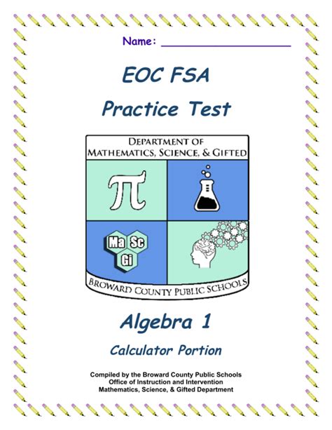 Algebra 1 Eoc Practice Test 2025 Milka Amabelle