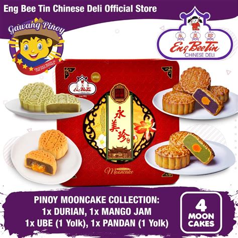 4 In 1 Pinoy Mooncakes Mooncake Durian Mooncake Mango Jam Mooncake