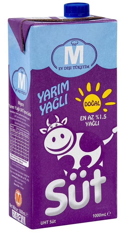 Migros Uht Y Yağlı Edt Süt 1000 Ml