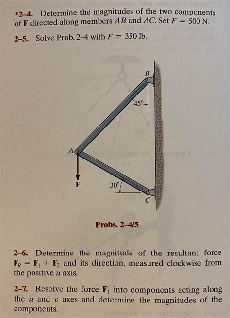 2 4 Determine The Magnitudes Of The Two Components Chegg