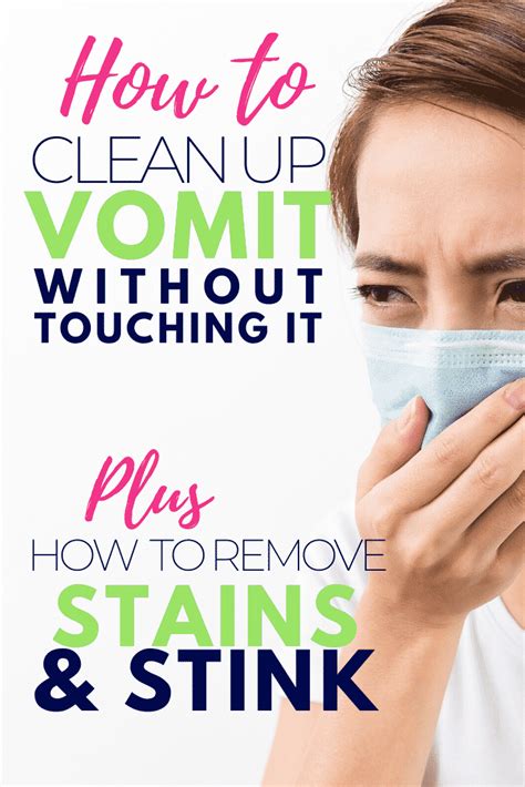 How to clean up vomit without touching it