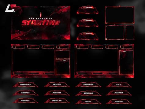 Animated Fire God Twitch Overlays Complete Stream Package Includes