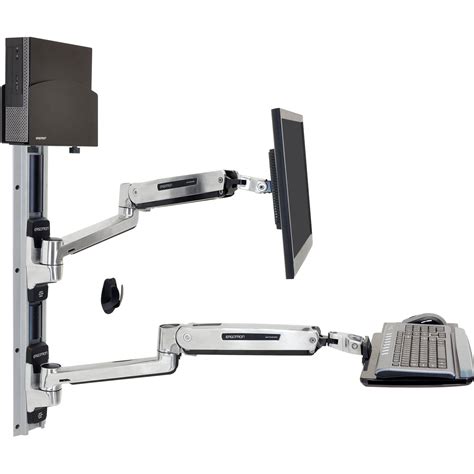 Ergotron LX Sit Stand Wall Mount System Small Black 45-359-026