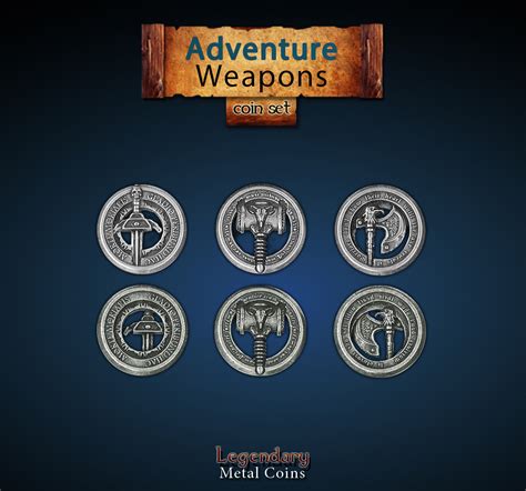 Adventure Weapons Coin Set | Drawlab Entertainment