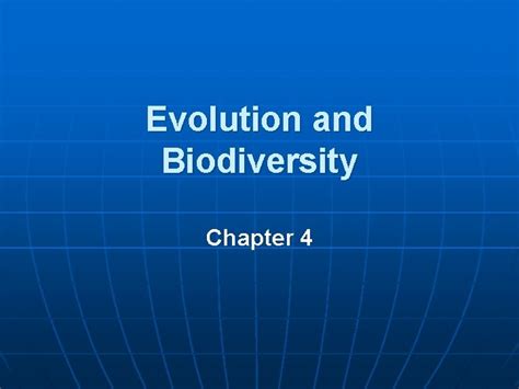 Evolution And Biodiversity Chapter Key Concepts N