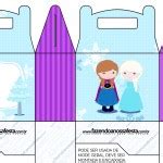 Frozen Cute Roxo E Azul Kit Festa Infantil