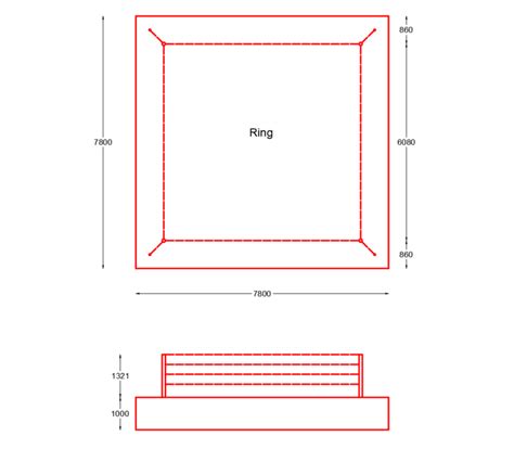 Boxing ring (Dimensions & Free Dwg.) - layakarchitect