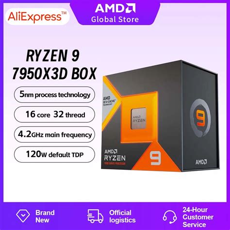 AMD-Ryzen-9-7950X3D-CPU-BOX-R9-7000-Series-16-Core-32-Thread-5NM-128M ...