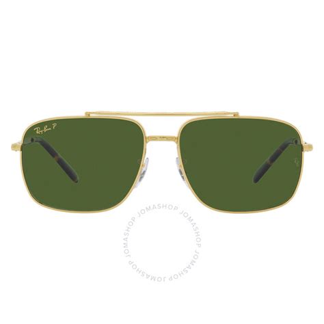 Ray Ban Polarized Dark Green Navigator Unisex Sunglasses Rb3796 9196p1 59 8056597837019