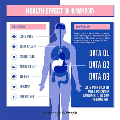 Free Vector Pollution On Human Body Infographic