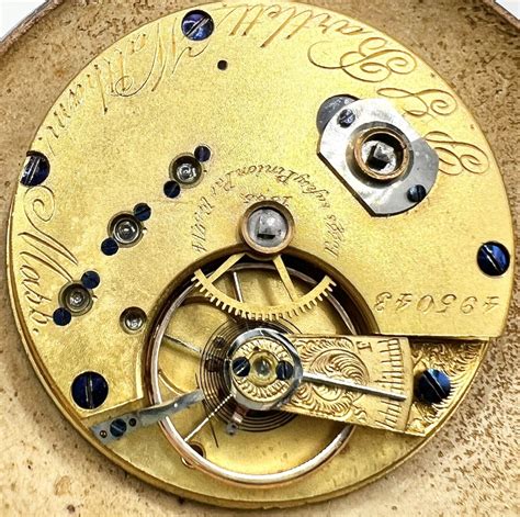 Antique RUNNING 1870 Waltham PS Bartlett 10s 15j Pocket Watch Movement