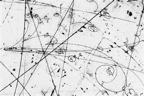 An Example Of Tracks Captured By A Bubble Chamber These Images Were