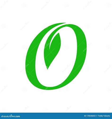 Charming Initial Letter O Leaf Stock Vector Illustration Of Clinic