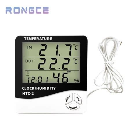 HTC 2 Digital Thermometer Hygrometer Room LCD Electronic Temperature