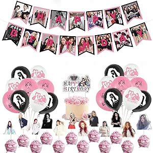 Amazon Black Pink Birthday Decorations Gift Set Black Pink