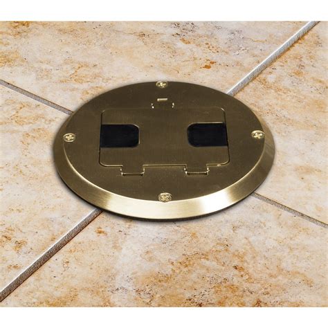 Single Gang Floor Box Kit With Recessed Duplex 15a Tr