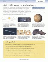 Activities Asteroids Comets And Meteors Printable Grades